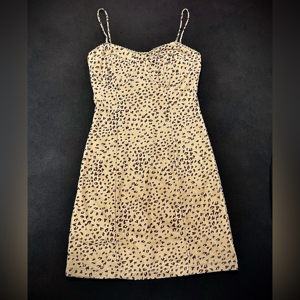 Sexy Lady Women Sleeveless Leopard Tiger Print Mini Dress